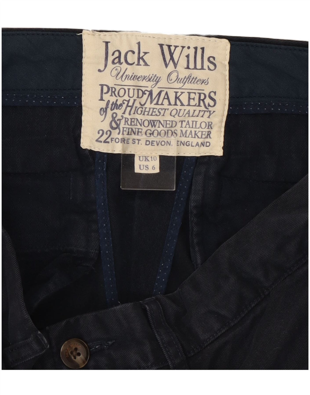 Pantaloni caldi Jack Wills pentru femei UK 10 Small W32 Bleumarin