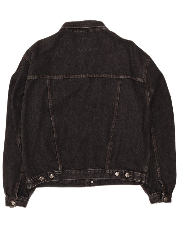 Vintage Mens Denim Jacket UK 42 XL Black