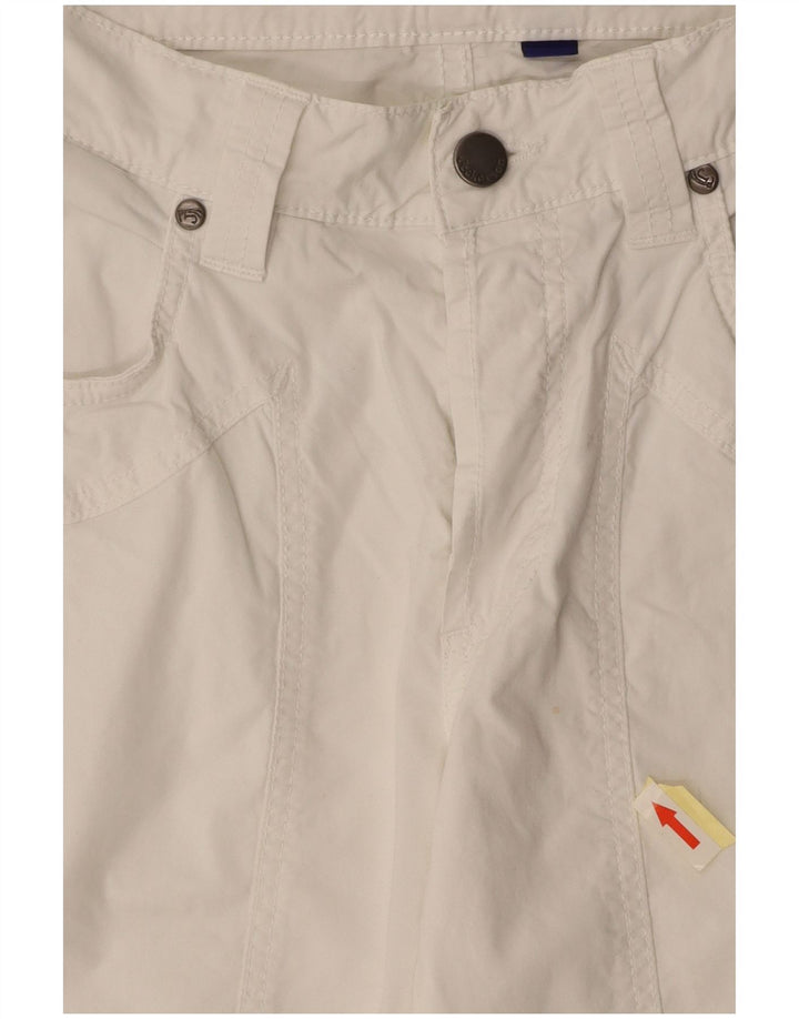 Bermude JECKERSON pentru damă, pantaloni scurți casual W31 bumbac alb mediu