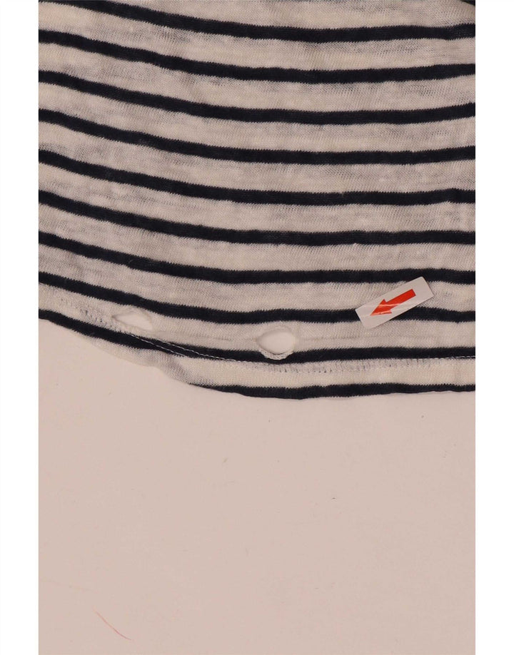 Massimo Dutti Tricou pentru femei Top UK 14 Medium White Striped
