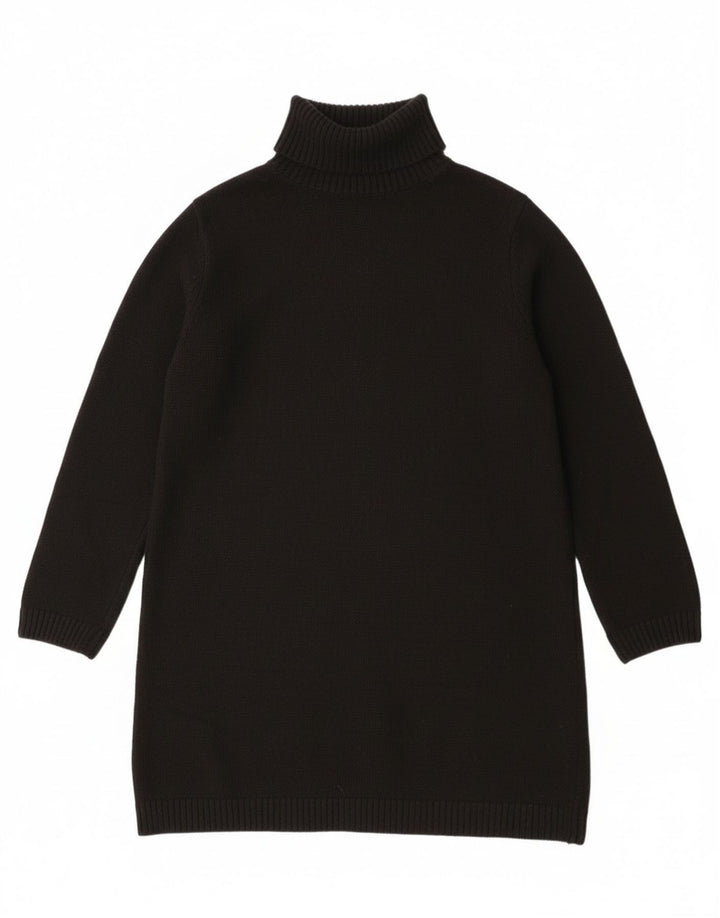 Pulover pentru femei Zara cu paragate cu gât rulat, UK 14 Poliester mediu negru