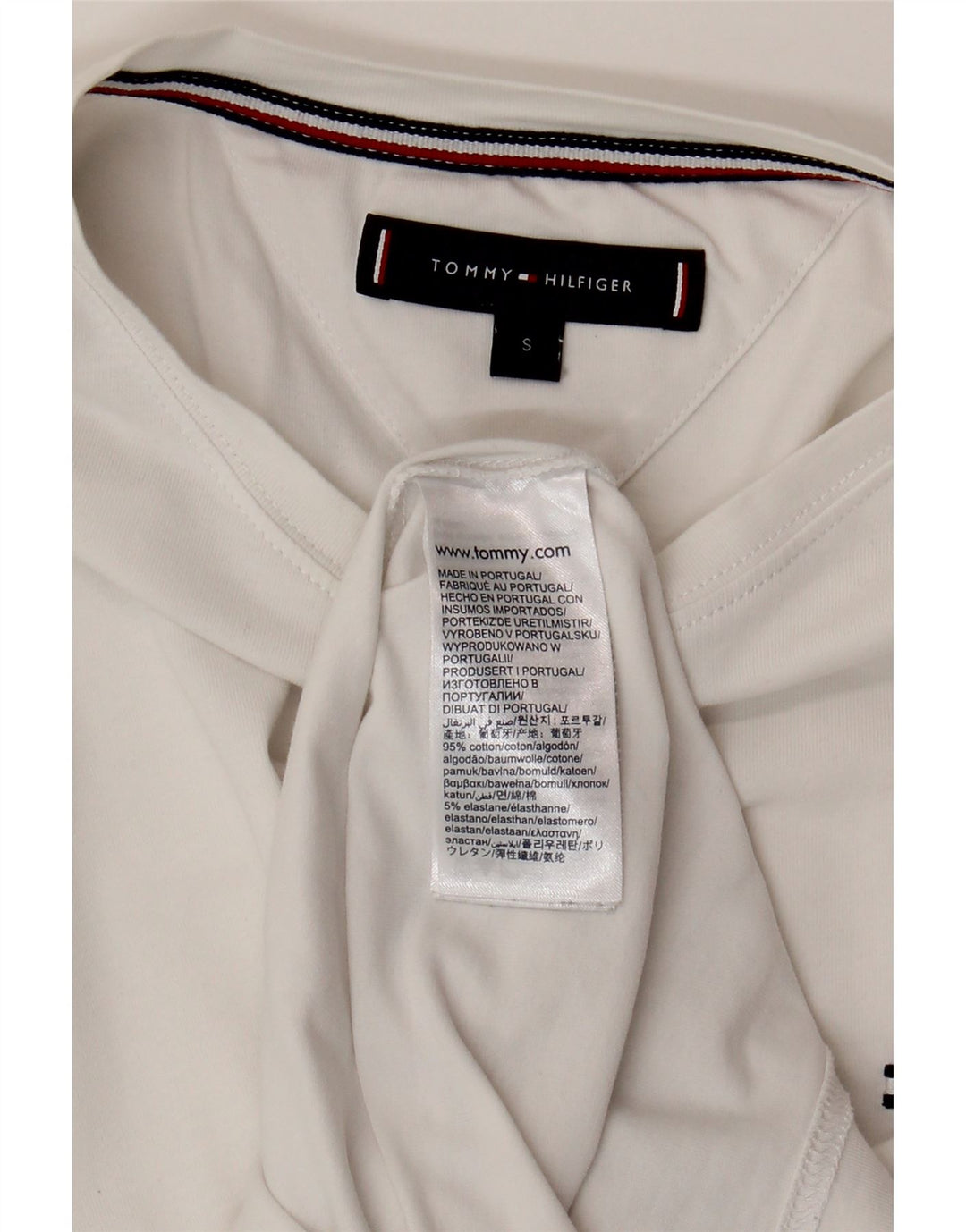 TOMMY HILFIGER Tricou Bărbați Top Mic Bumbac Alb