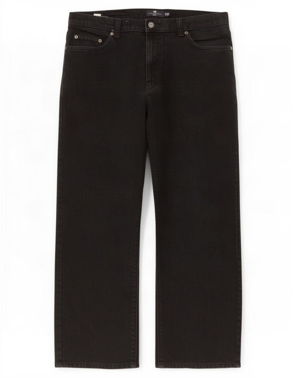 Blugi drepti pentru bărbați Marks & Spencer Blue Harbour W36 L29 bumbac negru