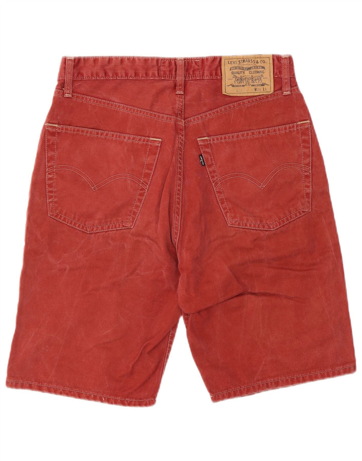 Pantaloni scurți din blugi pentru bărbați LEVI'S 476 W31 bumbac roșu mediu