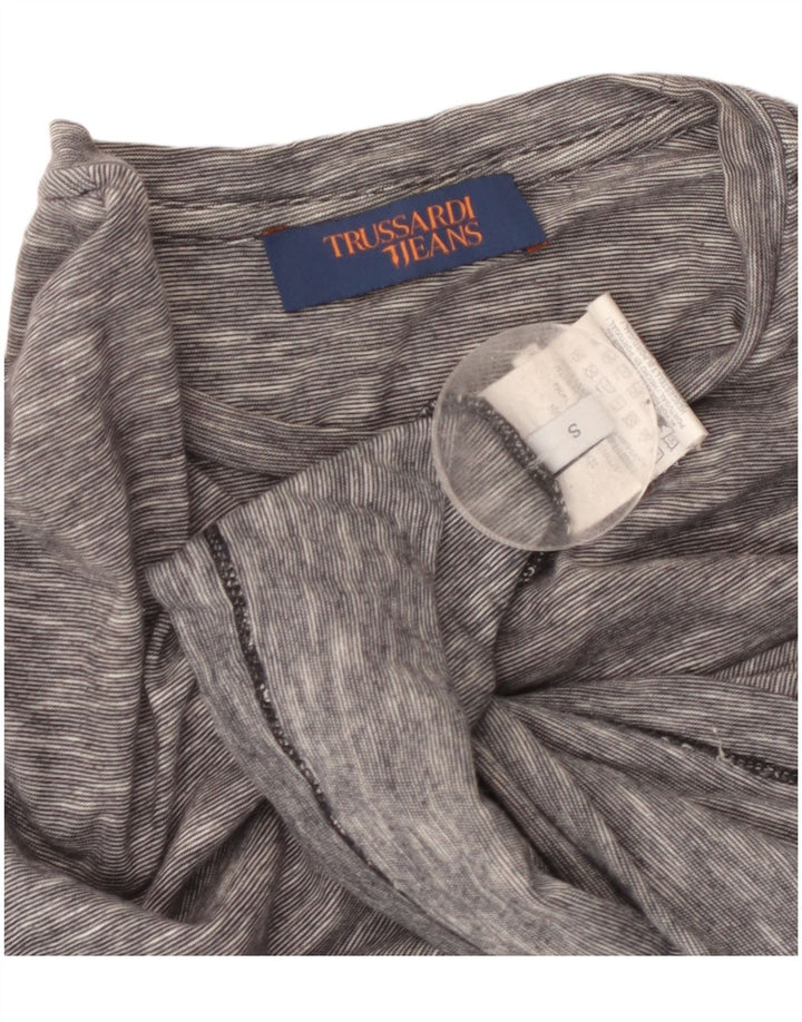 TRUSSARDI Tricou bărbătesc mic, gri, bumbac cu pete