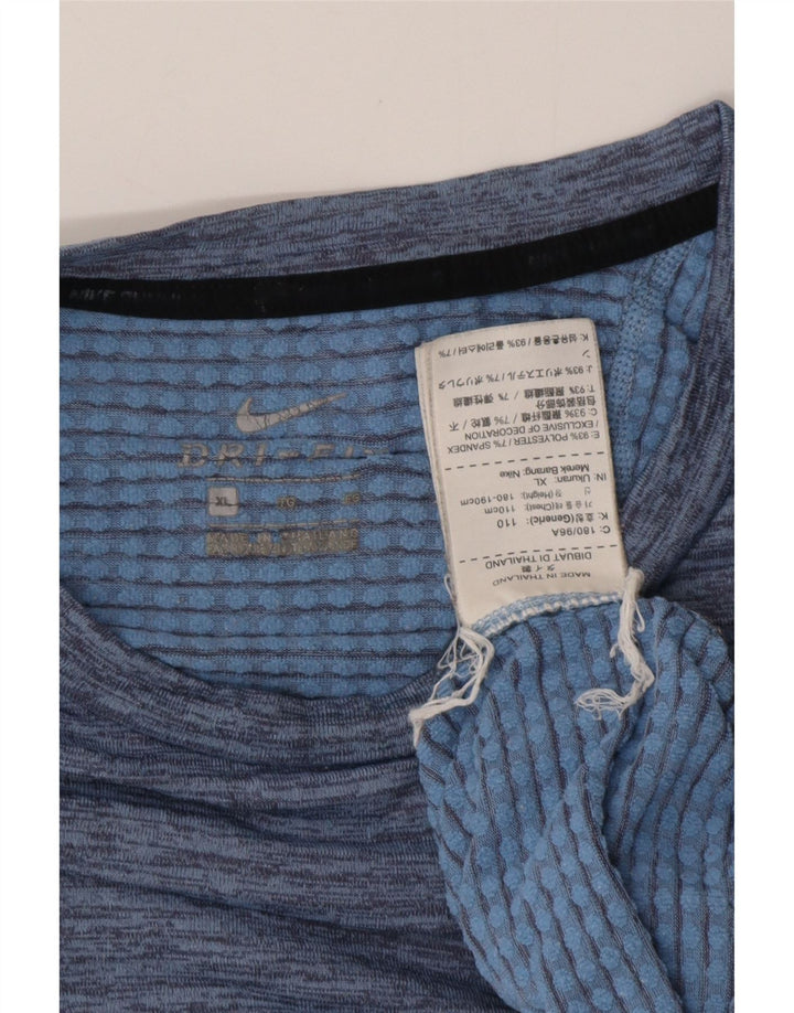 Tricou pentru bărbați NIKE Dri Fit Top XL, poliester cu pături albastre