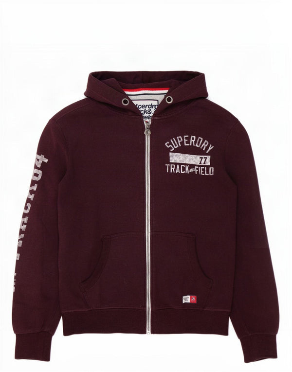 Pulover pentru bărbați Superdry Graphic Zip Hoodie XL Bumbac Burgundy