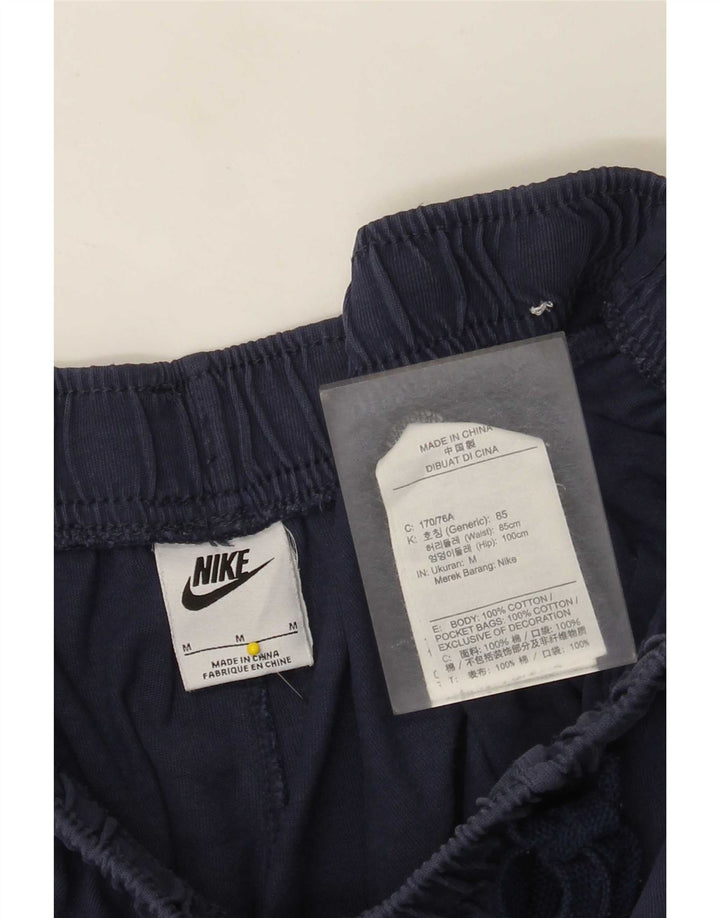 Pantaloni scurți sport Nike pentru bărbați, bumbac mediu, albastru bleumarin