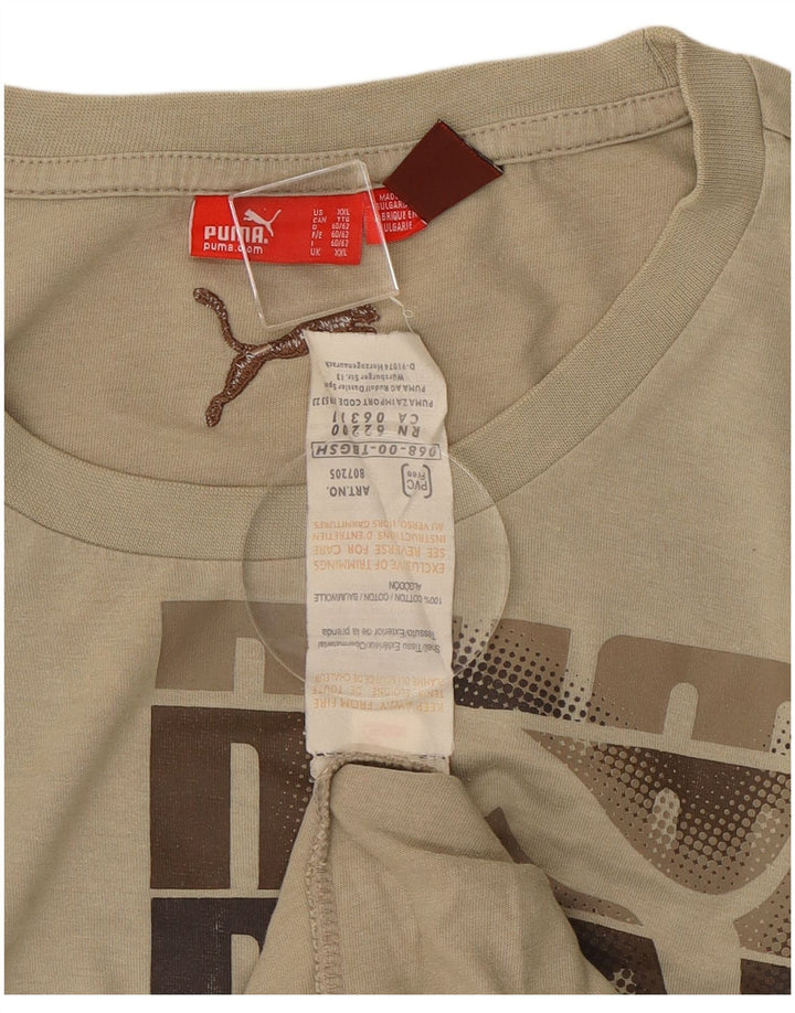 Tricou cu mânecă lungă Puma pentru bărbați, 2XL, bej, bumbac
