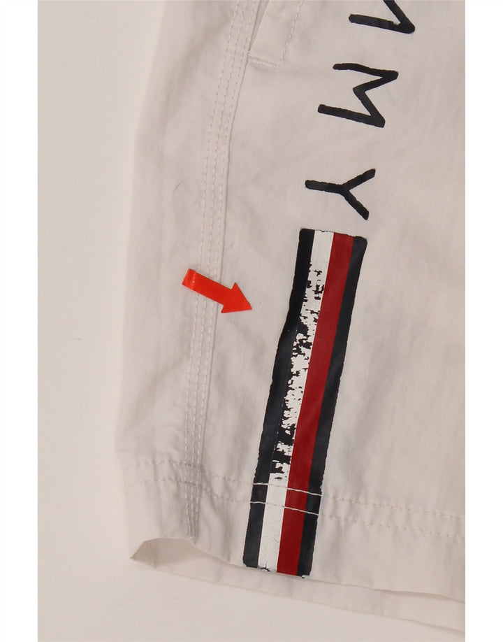 Pantaloni scurți de înot grafic Tommy Hilfiger pentru femei UK 12 Medium White