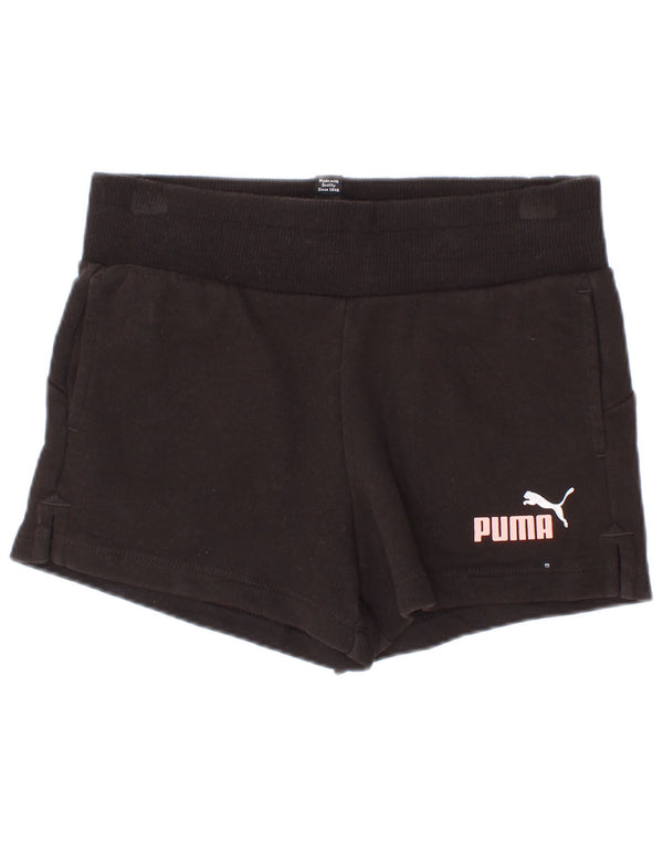 Puma Girls Graphic Sport Shorts 9-10 Years Black