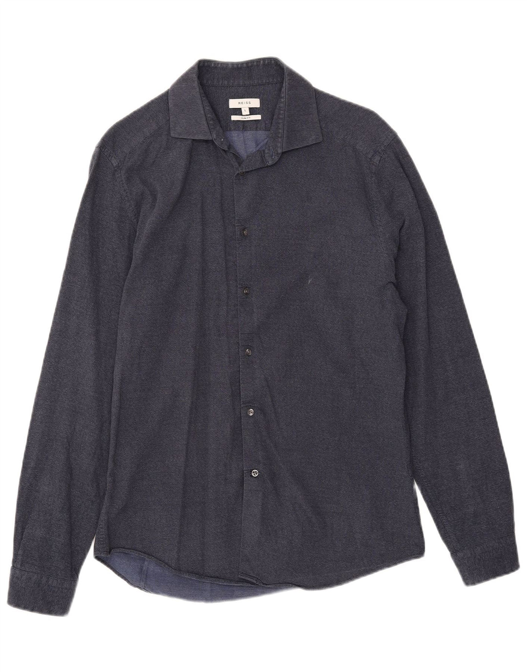 Cămașă pentru bărbați Reiss Slim Fit Bumbac mare, albastru bleumarin
