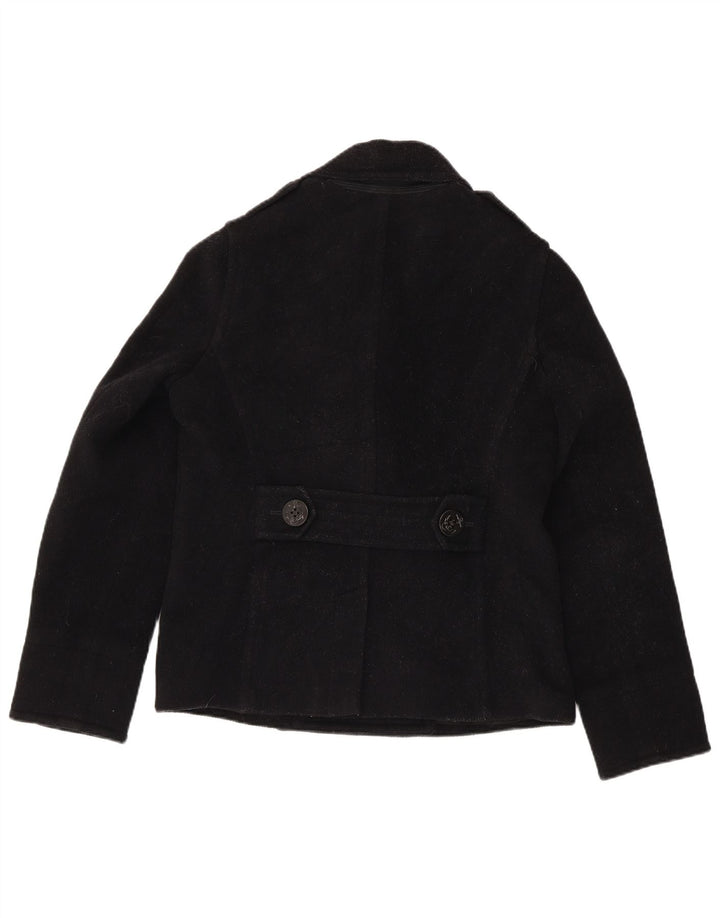 Palton Ralph Lauren pentru femei UK 14 Lână neagră medie