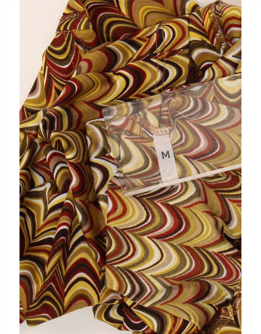 Bluză de cămașă vintage pentru femei UK 12 Medium Multicolor Geometric