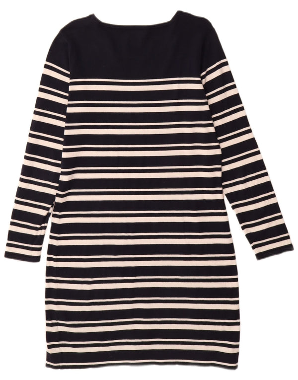 Gant Rochie Jumper cu mânecă lungă pentru femei UK 14 Medium Bleumarin în dungi