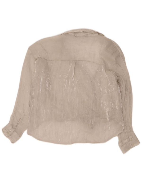 Bluză cămașă supradimensionată pentru femei Zara UK 14 Medium White