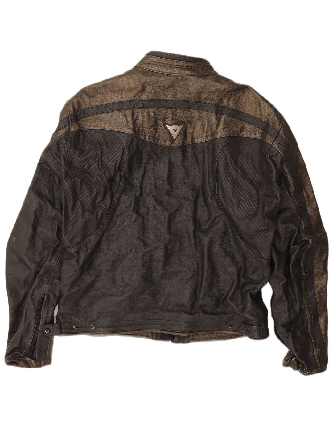 Jachetă Dainese din piele pentru bărbați EU 54, mare, neagră, color block