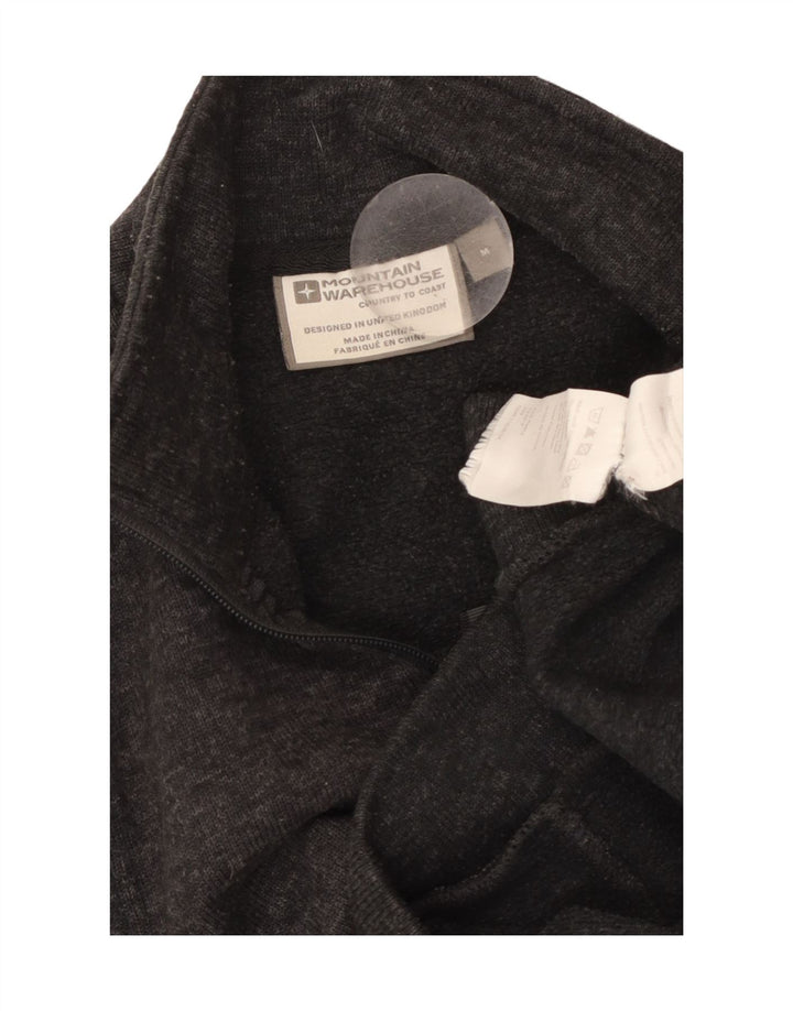 MOUNTAIN WAREHOUSE Hanorac pentru bărbați, cu fermoar, cu gât, pulat, gri mediu