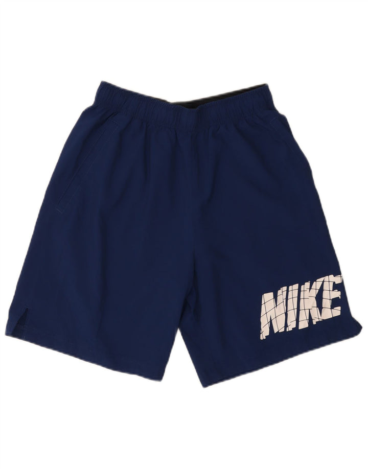 Pantaloni scurți sport NIKE Dri Fit Graphic pentru bărbați, poliester medii bleumarin