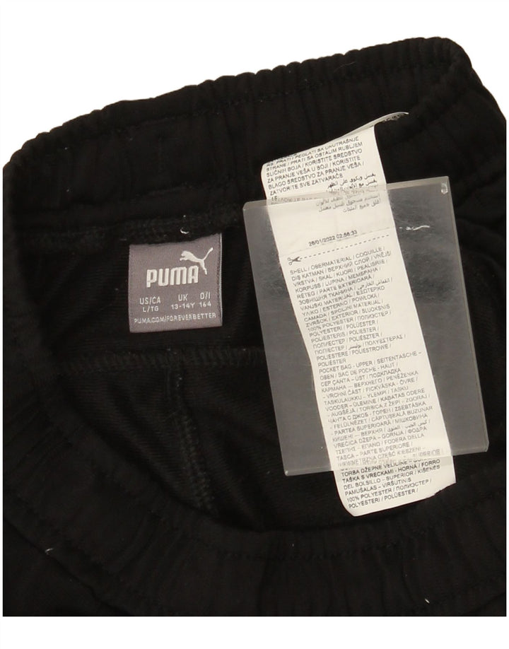 Pantaloni de trening Puma pentru baieti 13-14 ani poliester negru