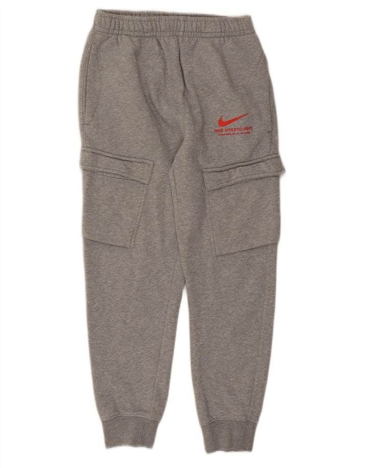 Pantaloni de trening cargo NIKE pentru bărbați Joggeri, bumbac, gri mic