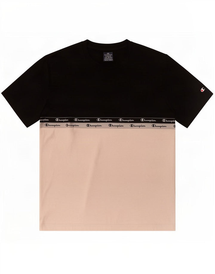 Tricou grafic pentru bărbați Champion Top Mediu Negru Colorblock