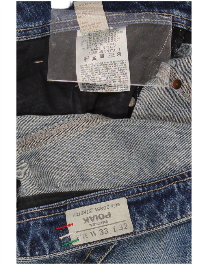 DIESEL Blugi pentru bărbați Poiak drepte W33 L32 Bumbac bleumarin