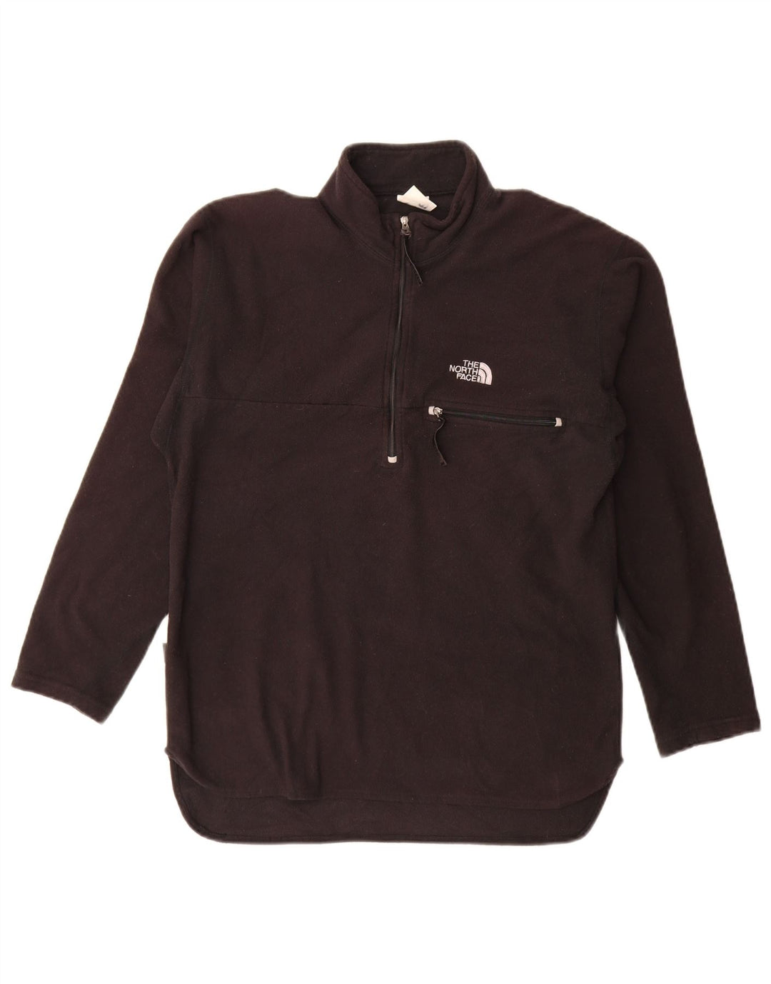 Pulover din lână The North Face pentru femei, cu fermoar și gât, UK 14 Poliester mediu negru