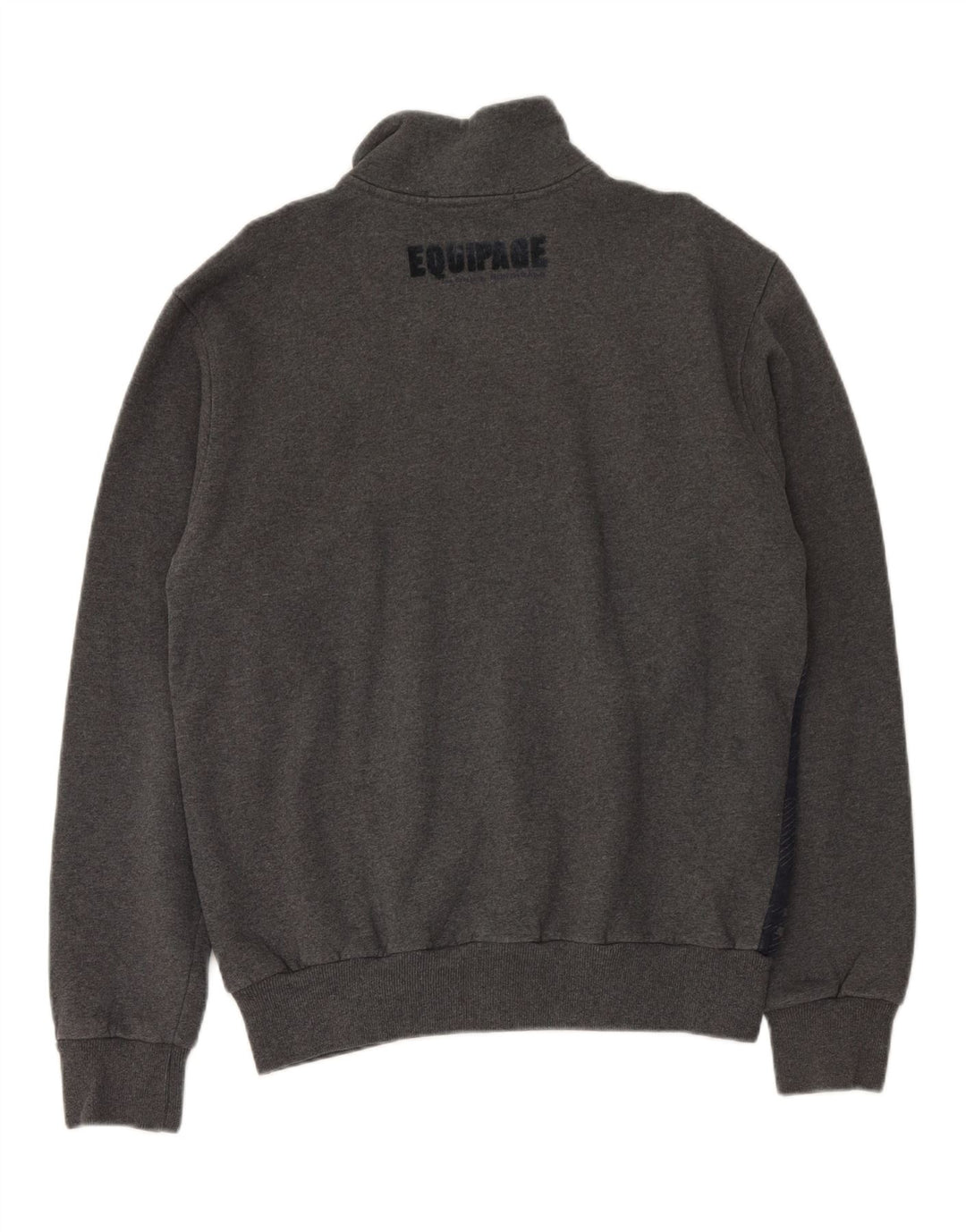 NORTH SAILS Mens Zip Neck Sweatshirt Jumper XL Grey Check Cotton