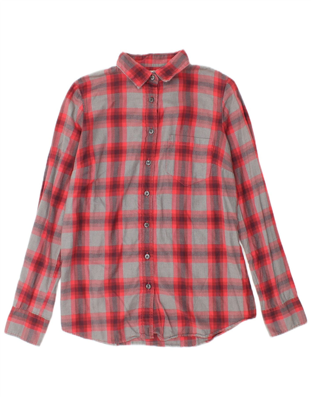 Cămașă de flanel pentru femei J. Crew UK 6 XS bumbac roșu check