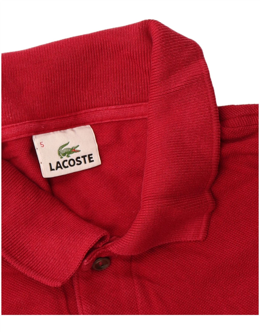 Tricou polo Lacoste pentru bărbați, mărimea 5, bumbac roșu mare