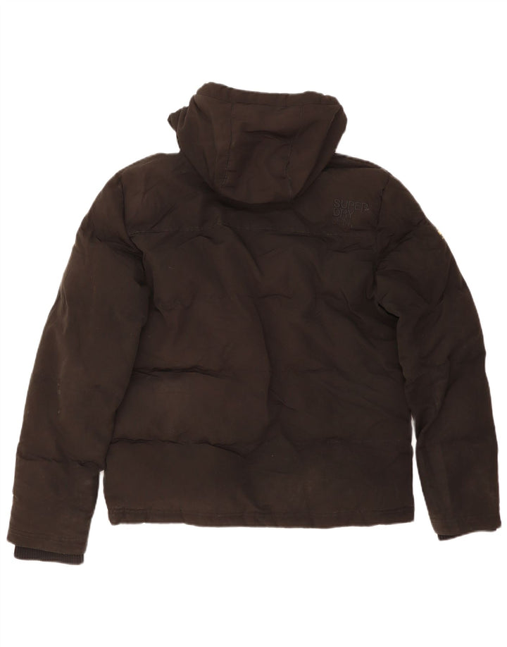 SUPERDRY Jachetă căptușită cu glugă pentru bărbați UK 36 Poliester negru mic