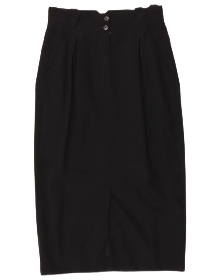 LAUREL Fusta Midi Femei EU 38 Medium W28 Lână Neagră