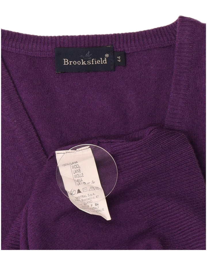 Pulover Brooksfield pentru femei cu decolteu în V IT 44 Lână violet mediu