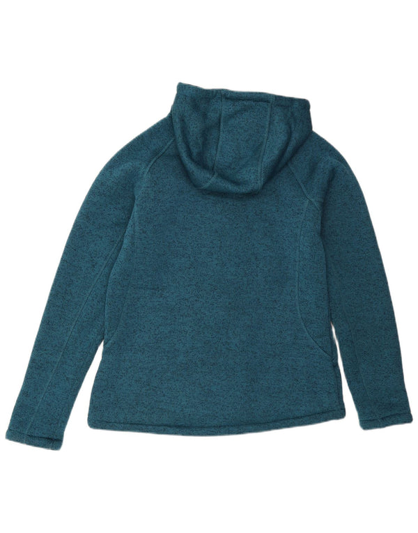 Mountain Warehouse Pulover cu capota cu fermoar pentru femei UK 14 Large Blue Flecked