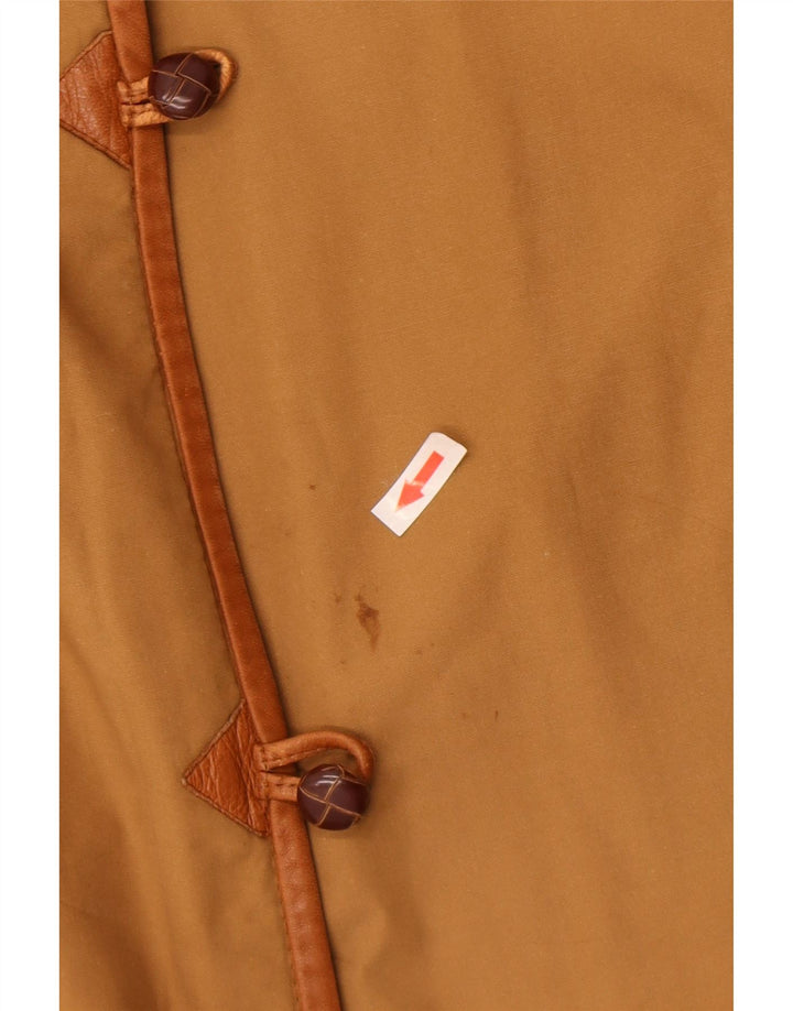 Pardesiu vintage pentru femei UK 16 mare, maro, bloc de culoare