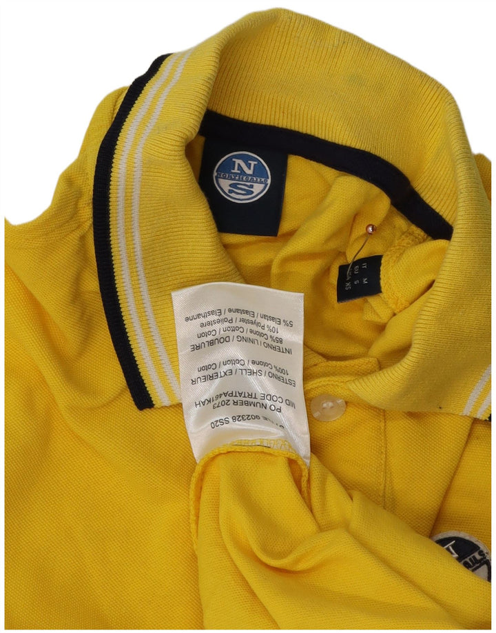 Tricou polo North Sails pentru bărbați, bumbac galben mic