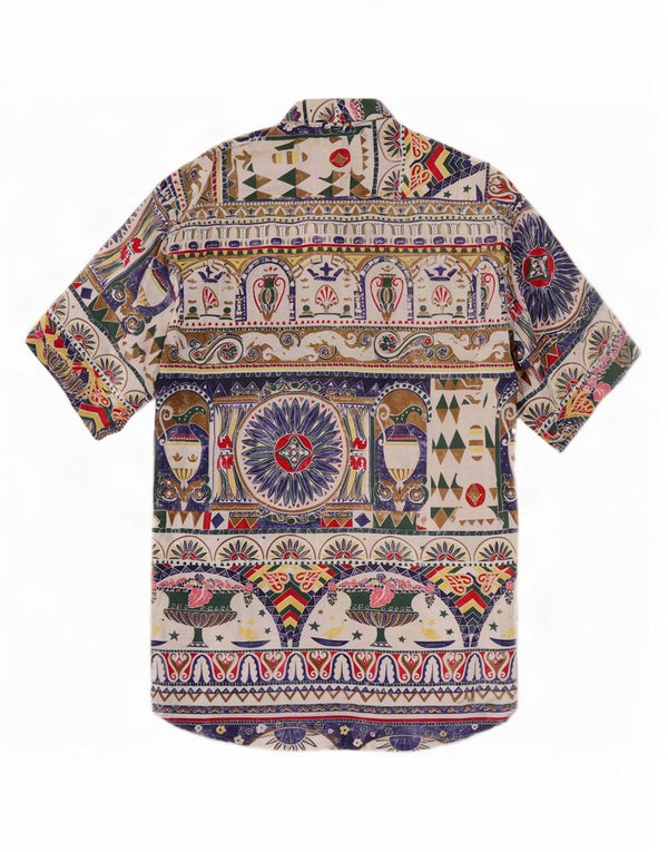 Cămașă cu mânecă scurtă pentru bărbați Conte Massimo, medie, multicoloră, geometrică