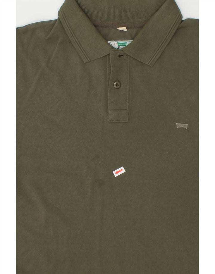 CARRERA Mens Regular Polo Shirt Medium Khaki Cotton Vintage Carrera and Second-Hand Carrera from Messina Hembry 