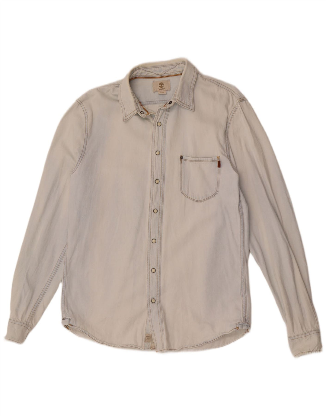 Cămașă Timberland Slim Fit Denim Bumbac Albastru Mediu