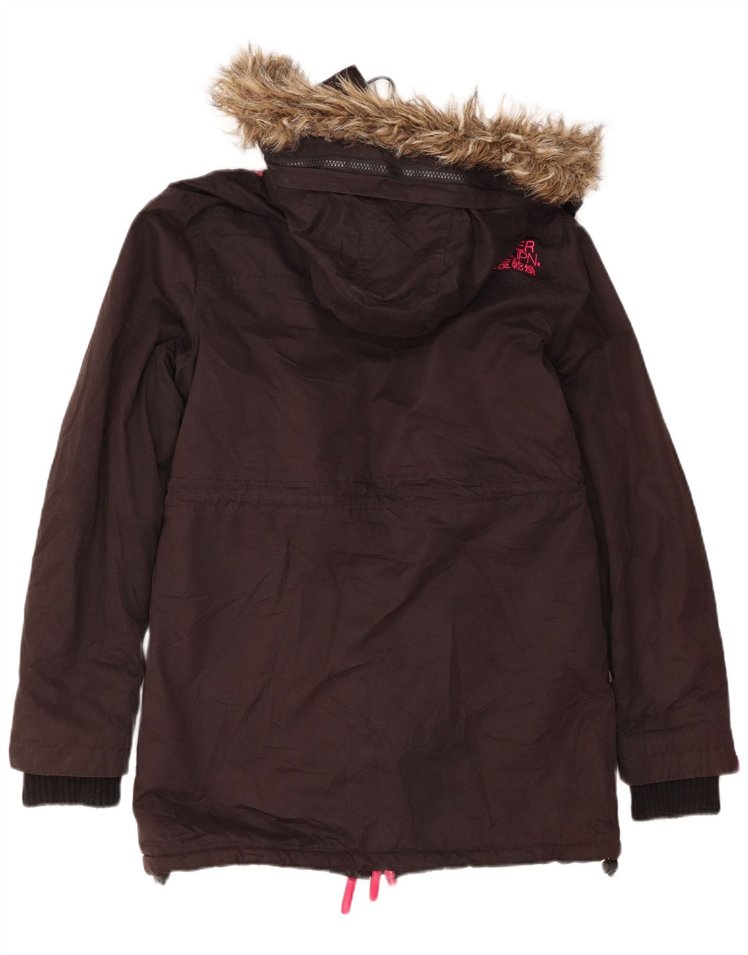 Jachetă parka cu glugă Superdry Windcheater pentru femei UK 14 Medium Black