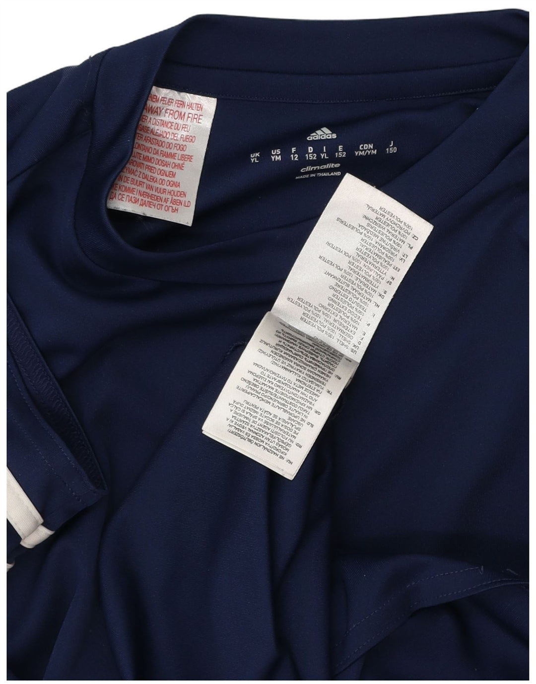 Tricou Adidas Climalite pentru baieti Top 11-12 ani Poliester mare bleumarin