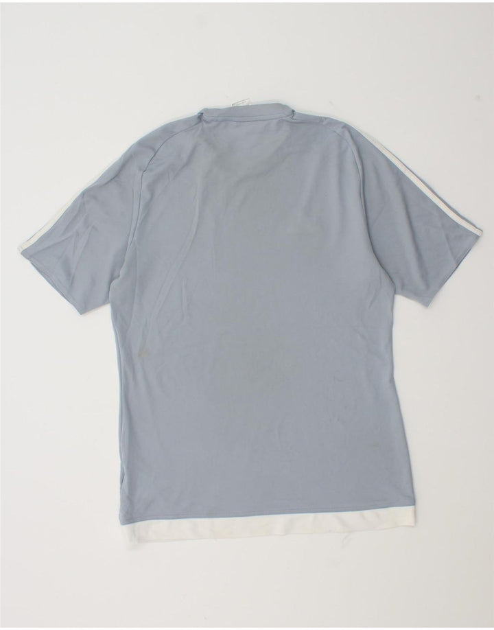 Tricou Adidas Climalite pentru bărbați Top Medium Blue Colorblock Poliester