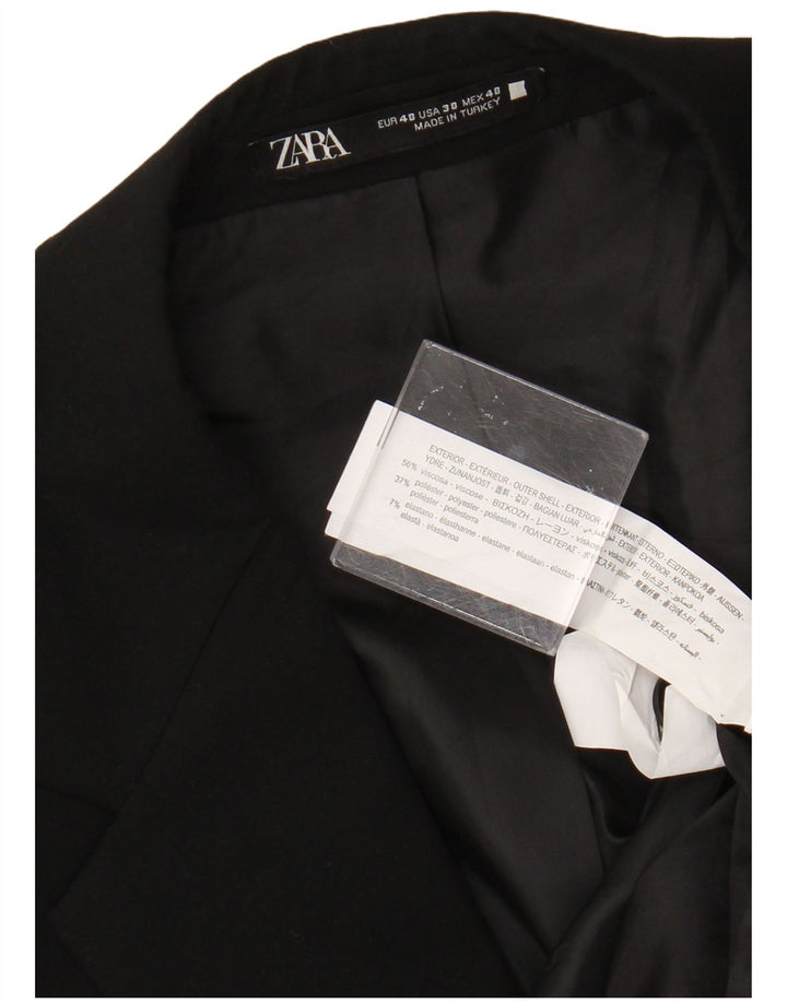 Jachetă pentru bărbați Zara cu 2 nasturi EU 48 Viscoză Neagră Medie
