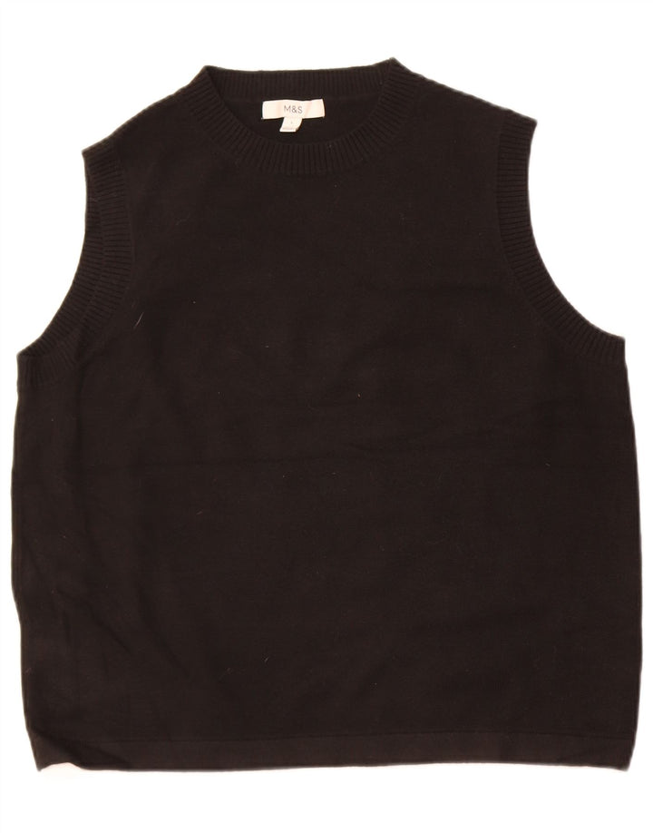 Marks & Spencer Vestă pentru bărbați Tank Top Poliester negru mare