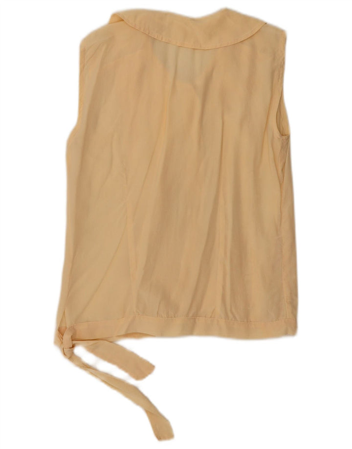 Bluză fără mâneci pentru femei Vintage UK 10 Small Yellow