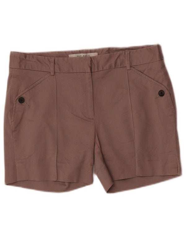 Pantaloni scurți casual pentru femei Zara Medium W28 Maro Bumbac