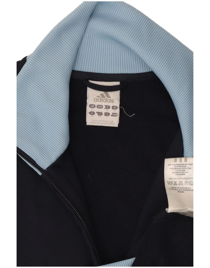 Jachetă de trening pentru femei Adidas UK 12 Medium Bleumarin Colorblock