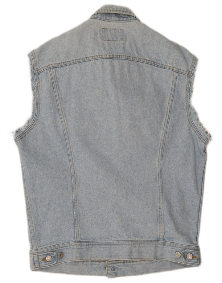 Gilet de denim pentru bărbați Lee UK 38, bumbac albastru mediu
