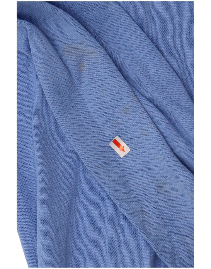 CREW CLOTHING Pulover pentru bărbați, cu fermoar, cu gât, bumbac mic, albastru